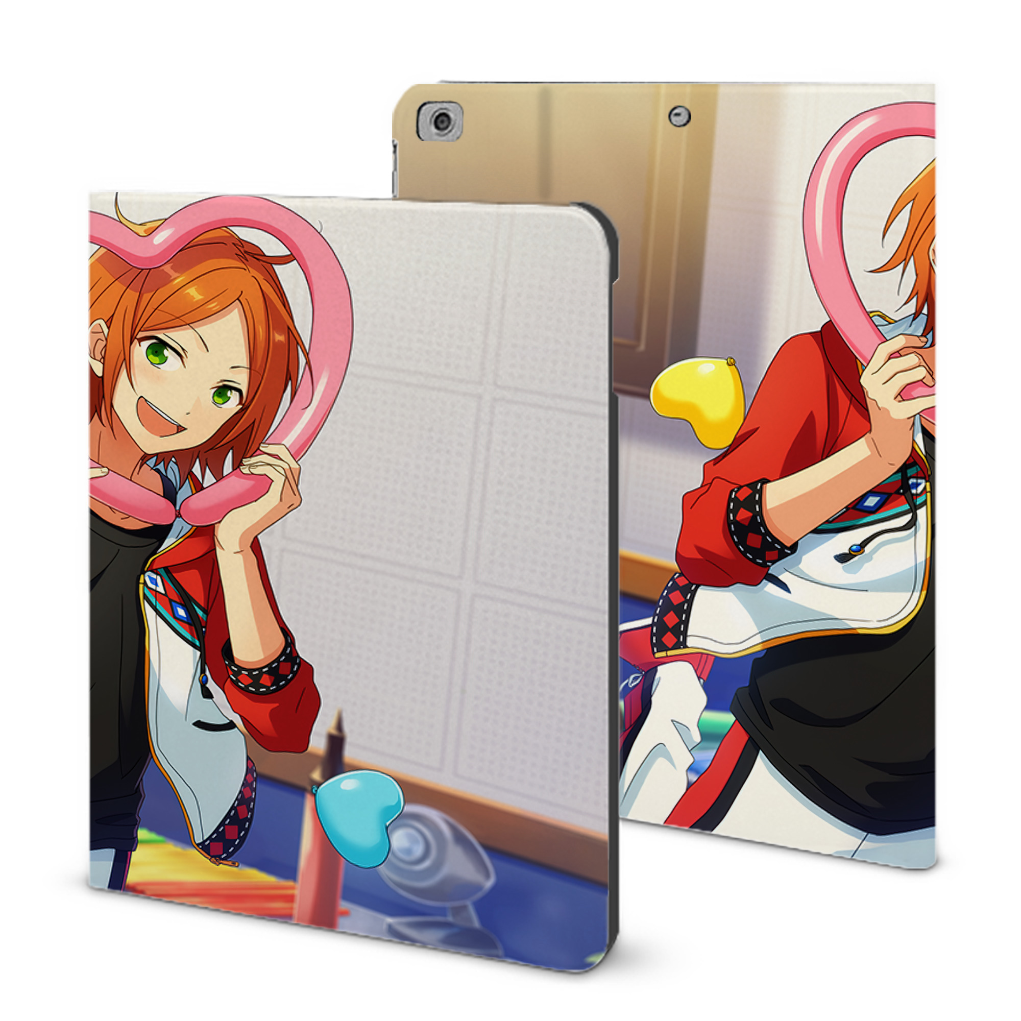 （画像用） あんさんぶるスターズ! Ensemble Stars IPad ケース ブック型 PUレザー TPU 耐衝撃 軽量 薄型 ペン収納なし 全面保護 IPad 各モデル対応